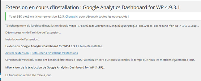 Comment installer Google Analytics Dashboard
